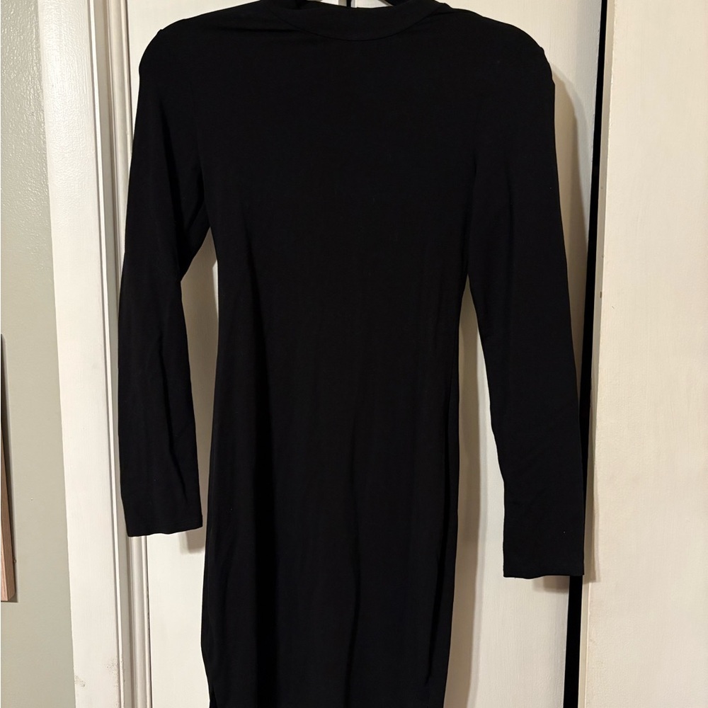 Heart & Hips Black Mock Tight Dress